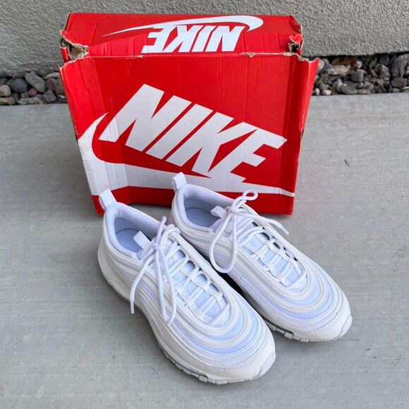 Nike Blazer Air Max ‘97 (GS) White/White Metallic Silver - Picture 1 of 8